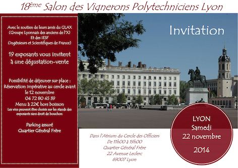 Salon des Polytechniciens vignerons - Lyon 2014